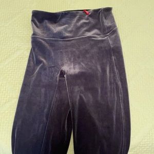 NWOT grey velvet spanx leggings